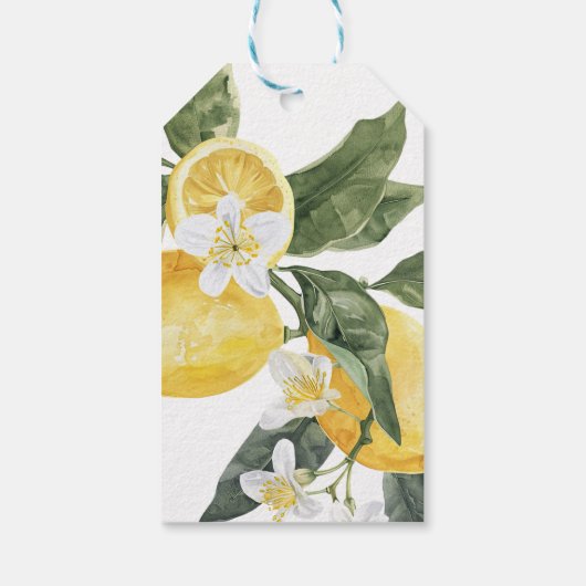 Citroengeurige Bruiloftsborrel Cadeaulabel (Achterkant)