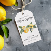 Citroengeurige Bruiloftsborrel Cadeaulabel