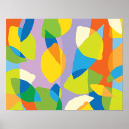 Citroengeurige muurkunstprint poster