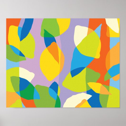 Citroengeurige muurkunstprint poster (Voorkant)