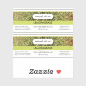 Citroengras etherische oliën geur flesetiket sticker (Vel)