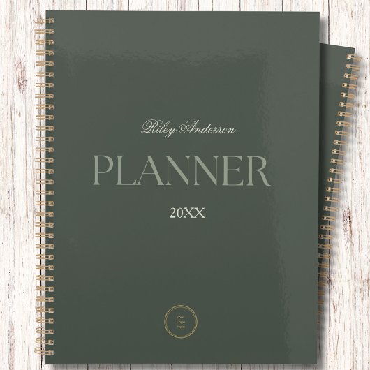 Citroengras Groen Zakelijk Logo Monogram Planner
