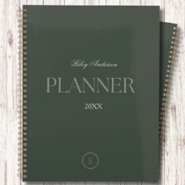 Citroengras Groen Zakelijk Logo Monogram Planner