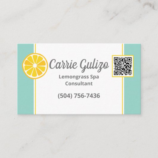 Citroengras visitekaartje (Voorkant)