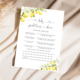 Citroengroen Citrus Baby shower voorspellingen Kaa