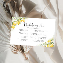 Citroengroen Citrus Baby shower voorspellingen Kaa Kaart