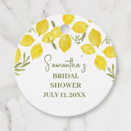 Citroengroen Italiaans geel olijf Vrijgezellenfees Bedankjes Labels