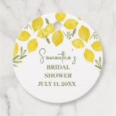 Citroengroen Italiaans geel olijf Vrijgezellenfees Bedankjes Labels (Voorkant)