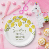 Citroengroen Italiaans geel olijf Vrijgezellenfees Papieren Bordje (Feest)