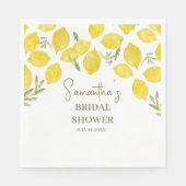 Citroengroen Italiaans geel olijf Vrijgezellenfees Servet (Voorkant)