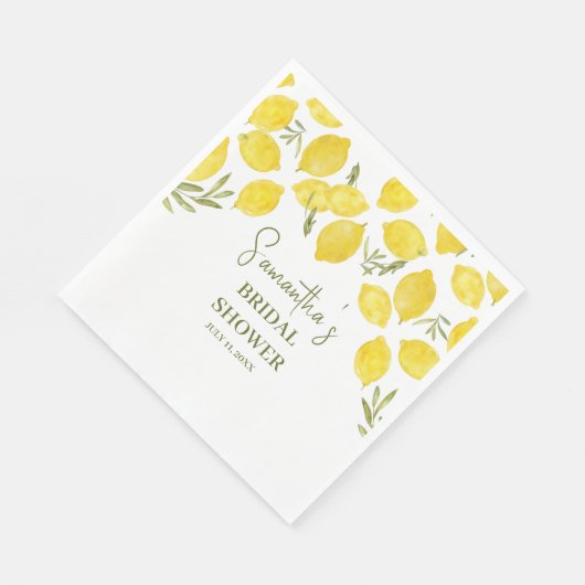 Citroengroen Italiaans geel olijf Vrijgezellenfees Servet (Hoek)