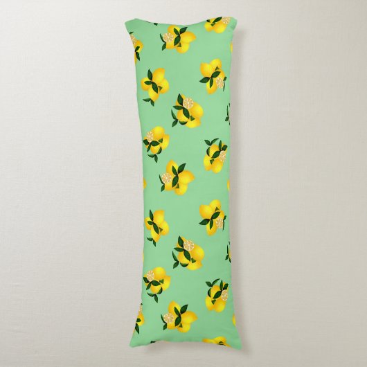 Citroengroen Lichaamskussen (Voorkant Verticaal)