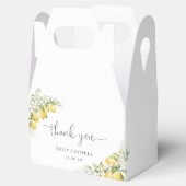 Citroengroene Citrus Baby shower Favoriet Box Bedankdoosjes (Geopend)