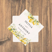 Citroengroene citrus bruiloft servet