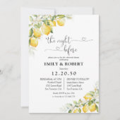 Citroengroene citrus de avond voor de uitnodiging (Voorkant)