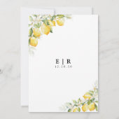 Citroengroene citrus de avond voor de uitnodiging (Achterkant)