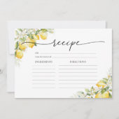 Citroengroene Citrus Grote Recept Kaart (Voorkant)
