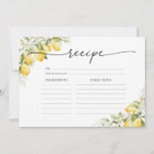 Citroengroene Citrus Grote Recept Kaart (Achterkant)