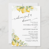 Citroengroene citrus repetitie diner uitnodiging (Voorkant)