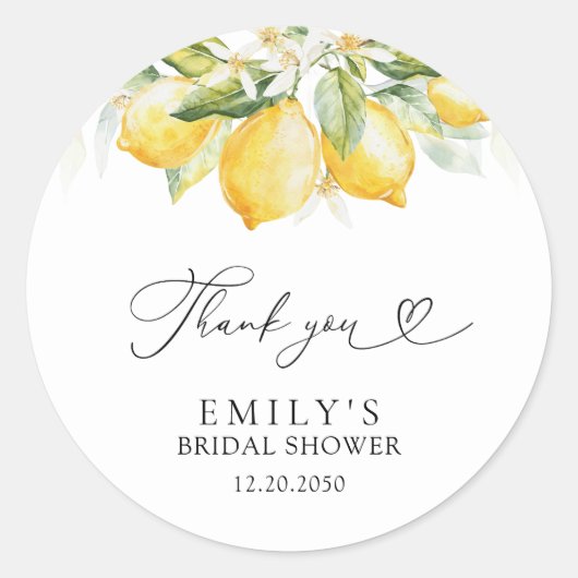 Citroengroene Citrus Vrijgezellenfeest Stickers (Voorkant)