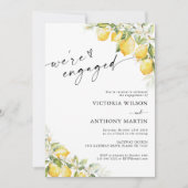 Citroengroene citrus We zijn verloofde uitnodiging (Voorkant)