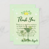 Citroengroene Cocktailparty Bruidsfeest  Bedankkaart (Voorkant / Achterkant)