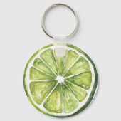 Citroengroene limoenfruit sleutelhanger (Achterkant)