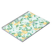 Citroengroene Waterverf: naadloze Romance Notitieboek (Linkerzijde)