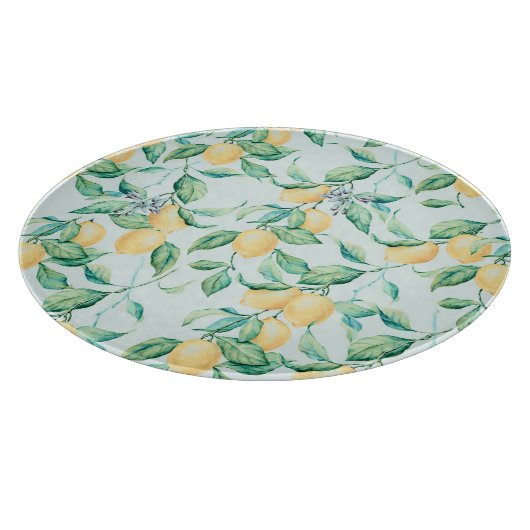 Citroengroene Waterverf: naadloze Romance Snijplank (Hoek)