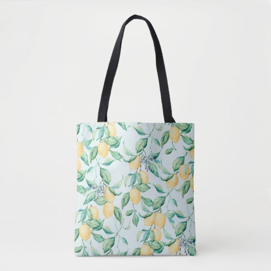 Citroengroene Waterverf: naadloze Romance Tote Bag (Voorkant)