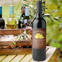 Citroenhout Limoncello Bedankt flesetiketten