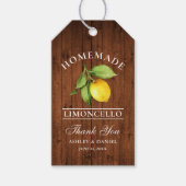 Citroenhout Limoncello Bruiloft Bedankt Cadeaulabel (Voorkant)