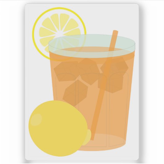 citroenijsthee sticker (Voorkant)