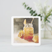 citroenijsthee-wenskaart feestdagenkaart (Staand voorkant)