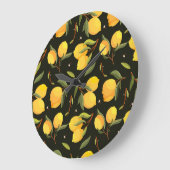Citroenillustratie: Handgeschilderd naadloos patro Grote Klok (Hoek)