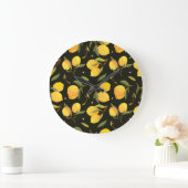 Citroenillustratie: Handgeschilderd naadloos patro Grote Klok (Huis)