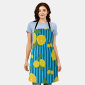 Citroenillustratie Schort (Gedragen)