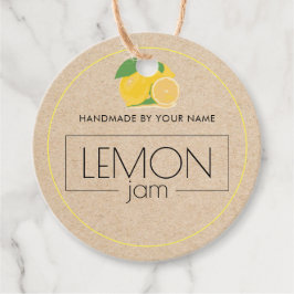 Citroenjam Aangepast Productlabel Hangtags Bedankjes Labels