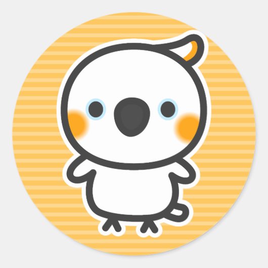 Citroenkaketoes Ronde Sticker (Voorkant)