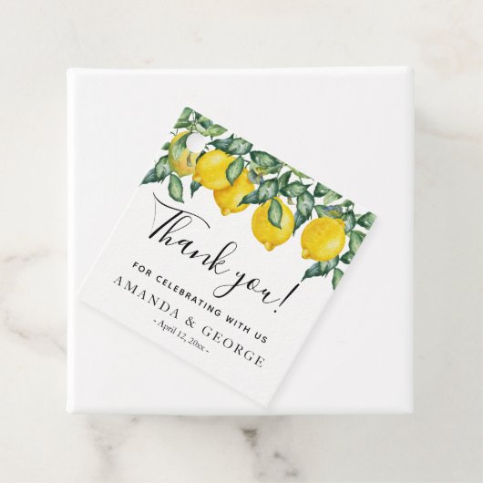 Citroenkalligrafie Bedankjes Labels (In situ)