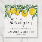 Citroenkalligrafie Bedankjes Labels (Voorkant)