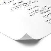 Citroenkalligrafie Drinken Lijst Bar Sign Poster (Hoek)