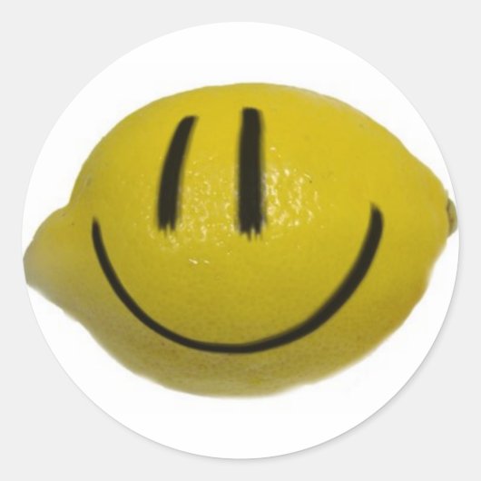 citroenkop ronde sticker (Voorkant)