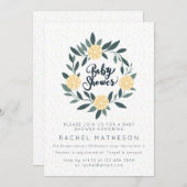 Citroenkrans baby shower kaart (Voorkant / Achterkant)