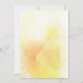 Citroenkrans Waterverf Baby shower Invitation Kaart (Achterkant)