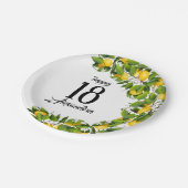 citroenkransfruit | Verjaardag Papieren Bordje (Gekanteld)