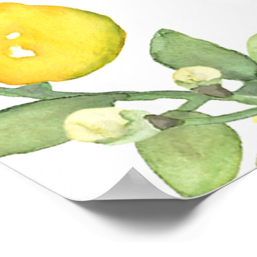 Citroenkranz Bruiloft Feest Welkomstbord Poster (Hoek)