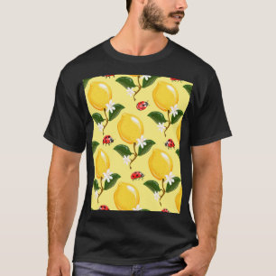 Citroenlieveheersbeestje: tropisch geel patroon. t-shirt