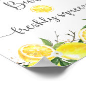 Citroenlimonade Bar Groene Goud Bruiloft Bord Poster (Hoek)