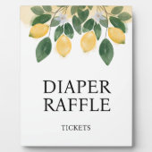 Citroenluier Raffle Baby shower Fotoplaat (Voorkant)